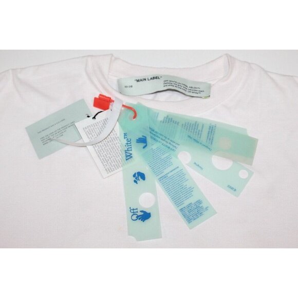 Off White Wavy X Pink Ombre T Shirt Authentic WORN 2X Original Tag Italy Women M - Picture 10 of 11